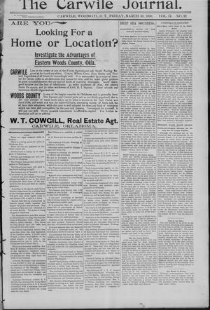 The Carwile Journal. (Carwile, Okla. Terr.), Vol. 2, No. 32, Ed. 1 Friday, March 30, 1900