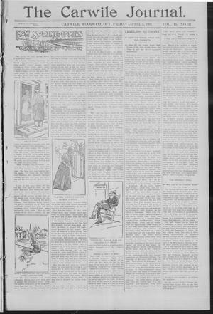 The Carwile Journal. (Carwile, Okla. Terr.), Vol. 3, No. 33, Ed. 1 Friday, April 5, 1901