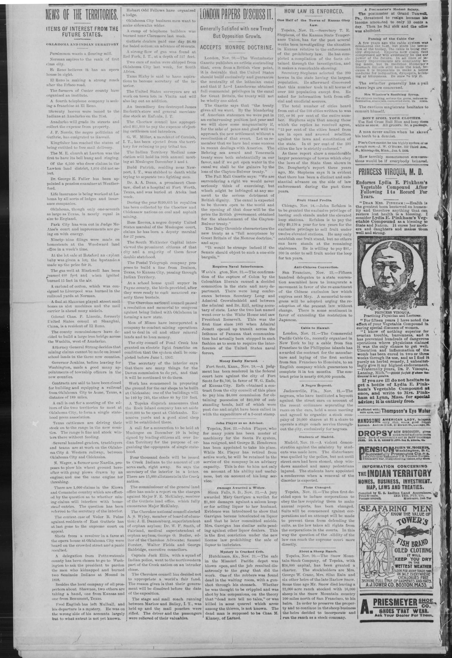 The Carwile Journal. (Carwile, Okla. Terr.), Vol. 4, No. 15, Ed. 1 Friday, November 29, 1901
                                                
                                                    [Sequence #]: 2 of 8
                                                