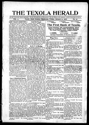 The Texola Herald (Texola, Okla.), Vol. 4, No. 41, Ed. 1 Friday, January 5, 1906
