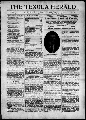 The Texola Herald (Texola, Okla.), Vol. 5, No. 6, Ed. 1 Friday, May 4, 1906