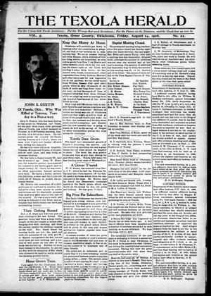 The Texola Herald (Texola, Okla.), Vol. 5, No. 22, Ed. 1 Friday, August 24, 1906