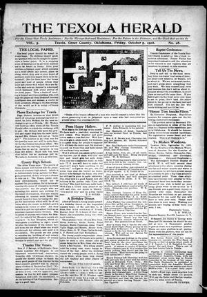 The Texola Herald (Texola, Okla.), Vol. 5, No. 28, Ed. 1 Friday, October 5, 1906