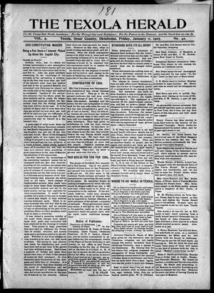 The Texola Herald (Texola, Okla.), Vol. 5, No. 42, Ed. 1 Friday, January 11, 1907