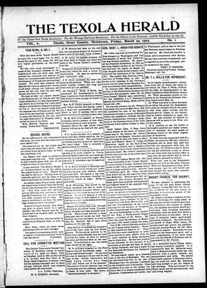 The Texola Herald (Texola, Okla.), Vol. 6, No. 1, Ed. 1 Friday, March 29, 1907