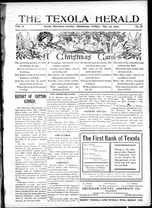 The Texola Herald (Texola, Okla.), Vol. 8, No. 38, Ed. 1 Friday, December 24, 1909