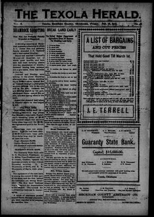 The Texola Herald (Texola, Okla.), Vol. 8, No. 46, Ed. 1 Friday, February 18, 1910