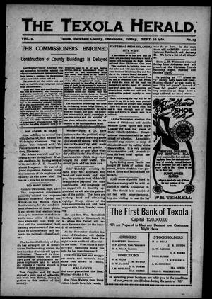 The Texola Herald (Texola, Okla.), Vol. 9, No. 25, Ed. 1 Friday, September 16, 1910