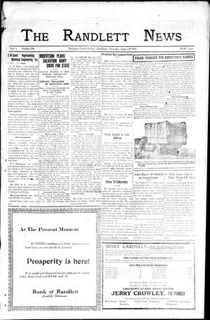 The Randlett News (Randlett, Okla.), Vol. 1, No. 24, Ed. 1 Thursday, August 28, 1919