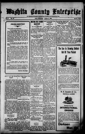 Washita County Enterprise (Corn, Okla.), Vol. 5, No. 20, Ed. 1 Thursday, August 9, 1923