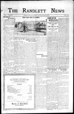 The Randlett News (Randlett, Okla.), Vol. 1, No. 27, Ed. 1 Thursday, September 18, 1919