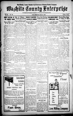 Washita County Enterprise (Corn, Okla.), Vol. 3, No. 50, Ed. 1 Thursday, March 9, 1922