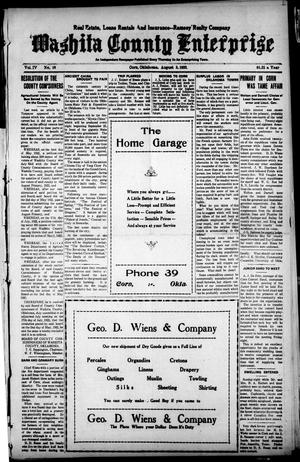 Washita County Enterprise (Corn, Okla.), Vol. 4, No. 19, Ed. 1 Thursday, August 3, 1922