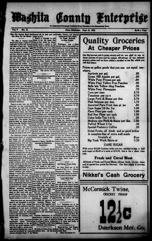 Washita County Enterprise (Corn, Okla.), Vol. 5, No. 12, Ed. 1 Thursday, June 14, 1923