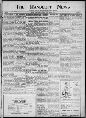Primary view of object titled 'The Randlett News (Randlett, Okla.), Vol. 3, No. 5, Ed. 1 Friday, April 15, 1921'.