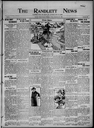 The Randlett News (Randlett, Okla.), Vol. 3, No. 28, Ed. 1 Friday, September 23, 1921