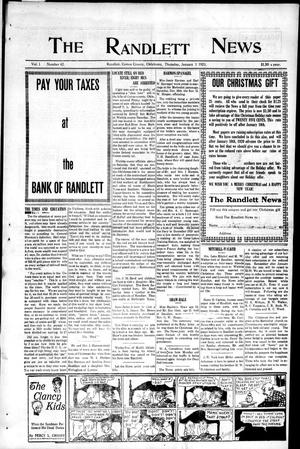 Primary view of object titled 'The Randlett News (Randlett, Okla.), Vol. 1, No. 42, Ed. 1 Thursday, January 1, 1920'.