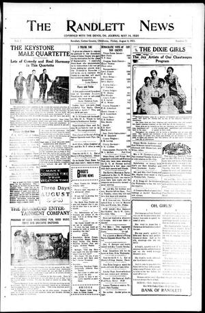 The Randlett News (Randlett, Okla.), Vol. 2, No. 21, Ed. 1 Friday, August 6, 1920