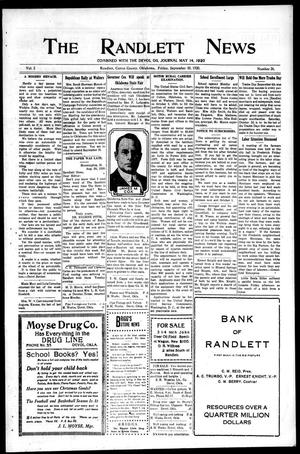 Primary view of object titled 'The Randlett News (Randlett, Okla.), Vol. 2, No. 26, Ed. 1 Friday, September 10, 1920'.