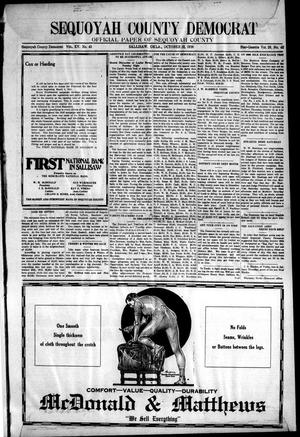 Sequoyah County Democrat (Sallisaw, Okla.), Vol. 15, No. 43, Ed. 1 Friday, October 22, 1920