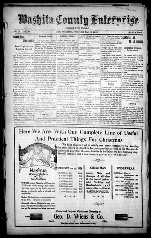 Primary view of object titled 'Washita County Enterprise (Corn, Okla.), Vol. 2, No. 38, Ed. 1 Thursday, December 16, 1920'.