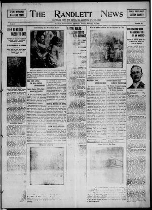The Randlett News (Randlett, Okla.), Vol. 2, No. 49, Ed. 1 Friday, February 18, 1921