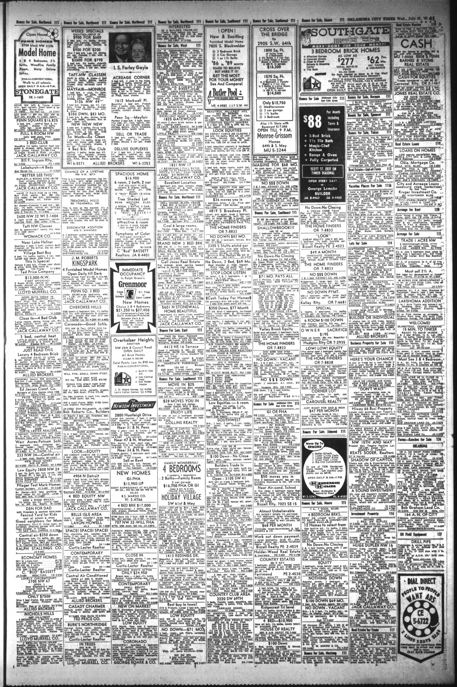 Oklahoma City Times (Oklahoma City, Okla.), Vol. 76, No. 139, Ed. 1 Wednesday, July 28, 1965
                                                
                                                    [Sequence #]: 41 of 42
                                                