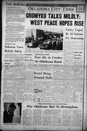 Primary view of object titled 'Oklahoma City Times (Oklahoma City, Okla.), Vol. 74, No. 185, Ed. 3 Thursday, September 19, 1963'.