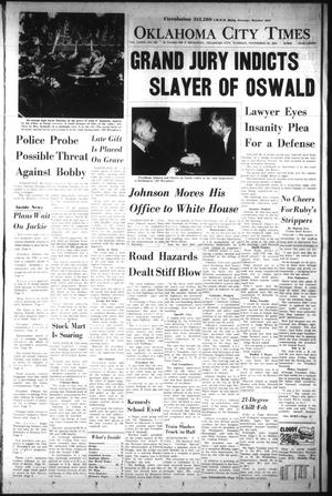 Primary view of object titled 'Oklahoma City Times (Oklahoma City, Okla.), Vol. 74, No. 243, Ed. 2 Tuesday, November 26, 1963'.