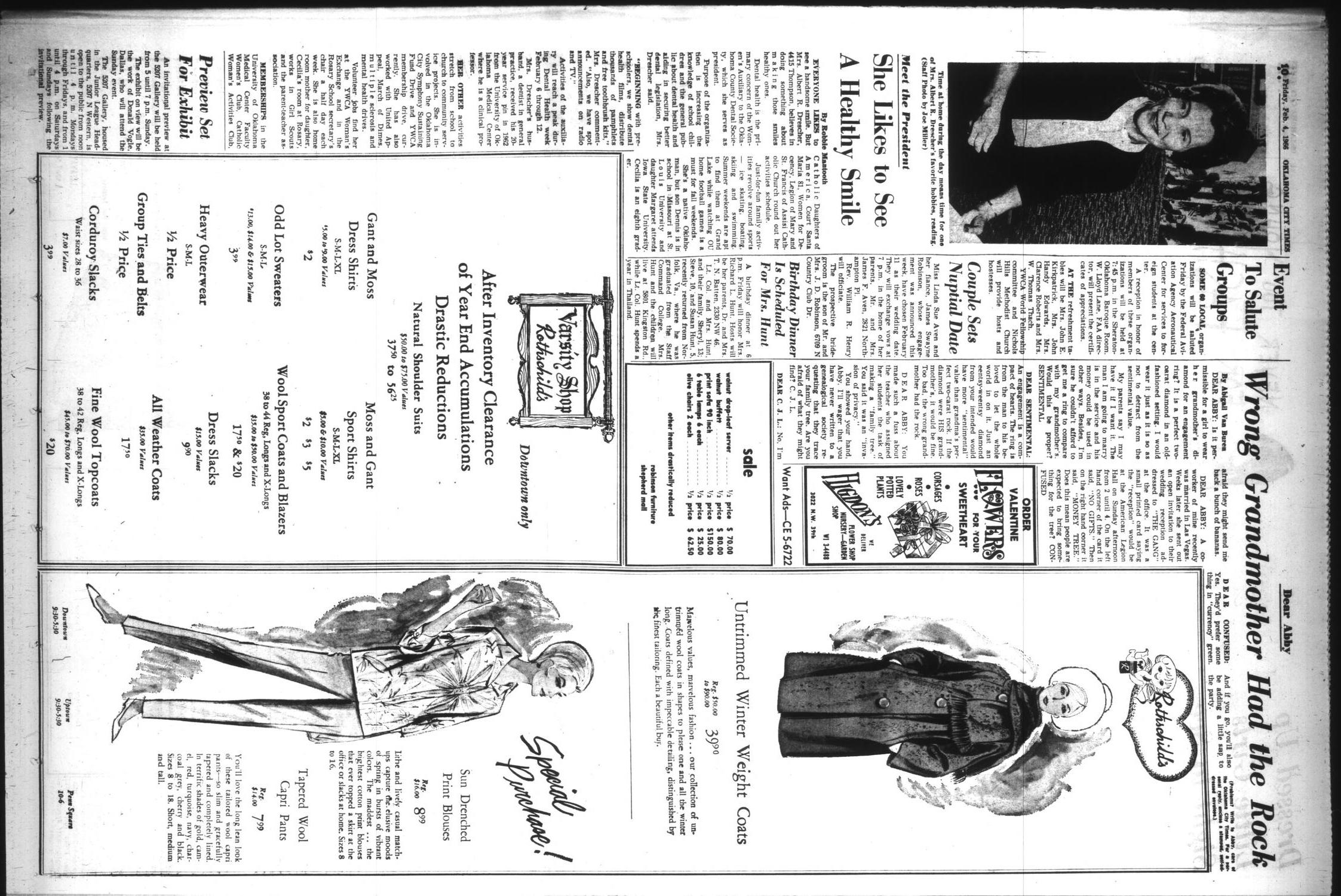 Oklahoma City Times (Oklahoma City, Okla.), Vol. 76, No. 303, Ed. 1 Friday, February 4, 1966
                                                
                                                    [Sequence #]: 10 of 32
                                                