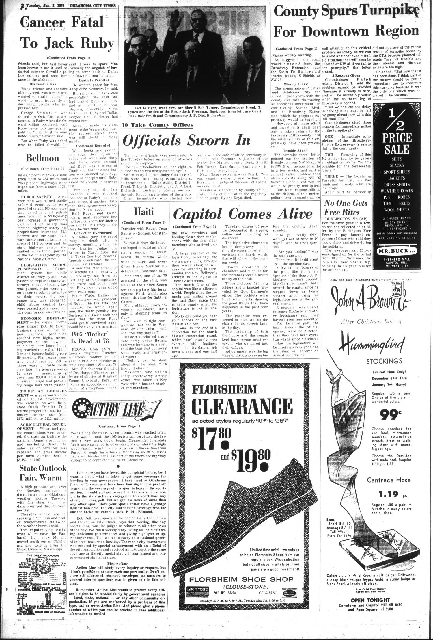 Oklahoma City Times (Oklahoma City, Okla.), Vol. 77, No. 272, Ed. 1 Tuesday, January 3, 1967
                                                
                                                    [Sequence #]: 2 of 20
                                                