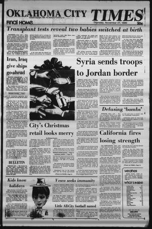 Oklahoma City Times (Oklahoma City, Okla.), Vol. 91, No. 241, Ed. 1 Thursday, November 27, 1980