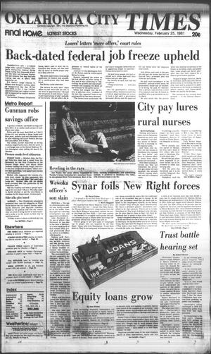 Oklahoma City Times (Oklahoma City, Okla.), Vol. 92, No. 4, Ed. 1 Wednesday, February 25, 1981