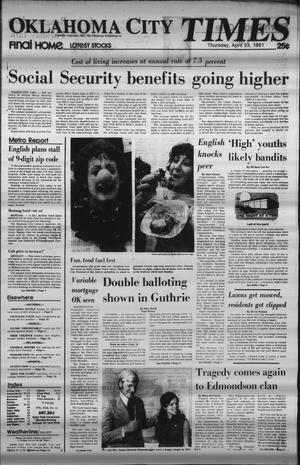 Oklahoma City Times (Oklahoma City, Okla.), Vol. 92, No. 53, Ed. 1 Thursday, April 23, 1981