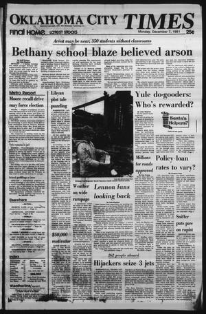 Primary view of object titled 'Oklahoma City Times (Oklahoma City, Okla.), Vol. 92, No. 248, Ed. 1 Monday, December 7, 1981'.