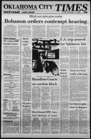 Primary view of object titled 'Oklahoma City Times (Oklahoma City, Okla.), Vol. 92, No. 252, Ed. 1 Friday, December 11, 1981'.