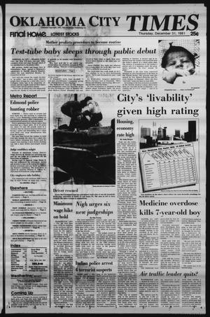 Oklahoma City Times (Oklahoma City, Okla.), Vol. 92, No. 269, Ed. 1 Thursday, December 31, 1981