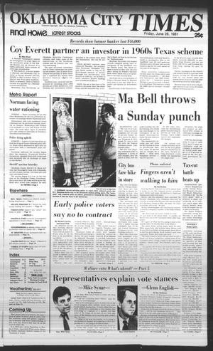 Oklahoma City Times (Oklahoma City, Okla.), Vol. 92, No. 108, Ed. 1 Friday, June 26, 1981