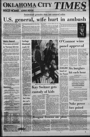 Oklahoma City Times (Oklahoma City, Okla.), Vol. 92, No. 177, Ed. 1 Tuesday, September 15, 1981