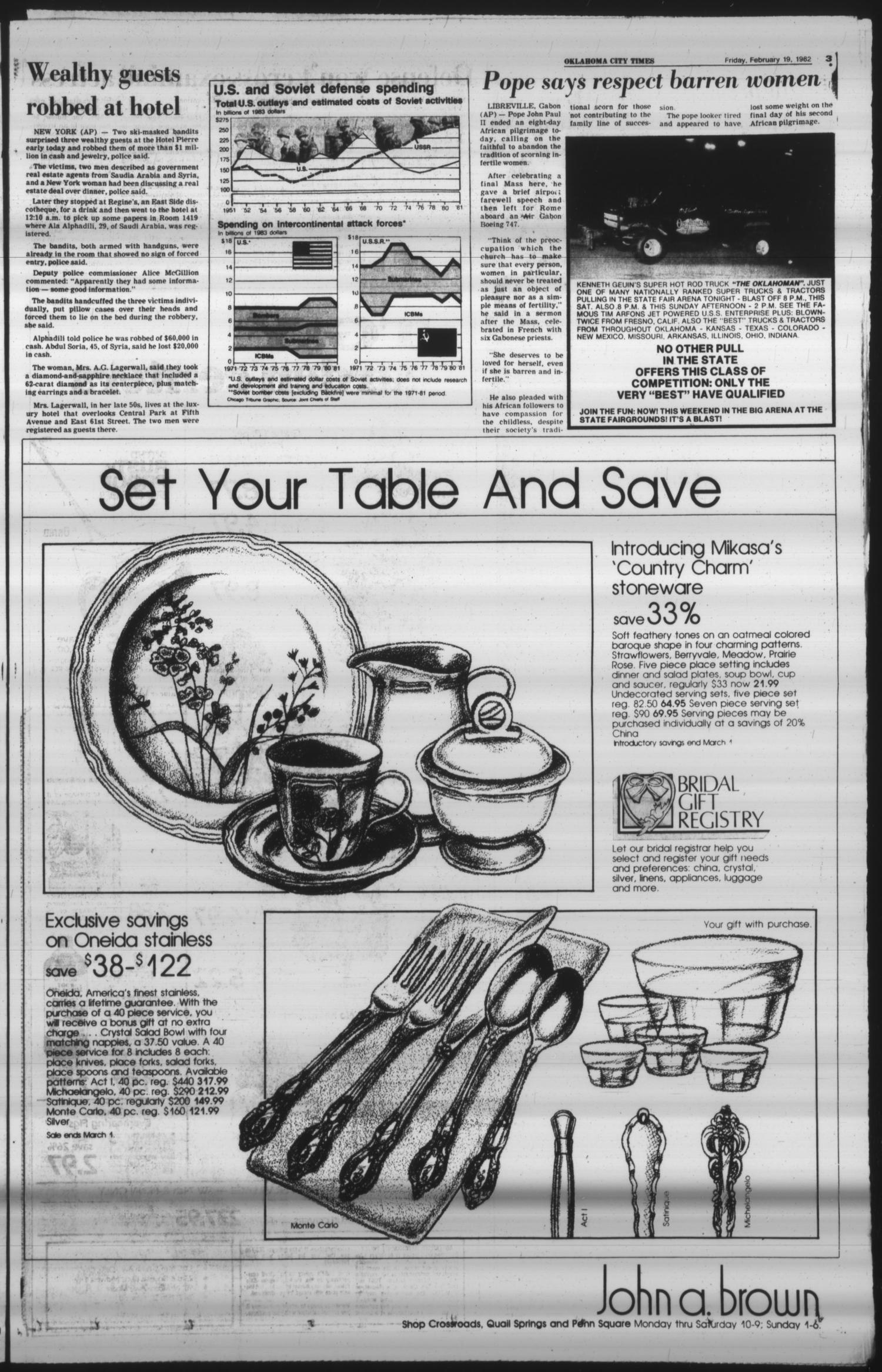 Oklahoma City Times (Oklahoma City, Okla.), Vol. 92, No. 312, Ed. 1 Friday, February 19, 1982
                                                
                                                    [Sequence #]: 3 of 40
                                                
