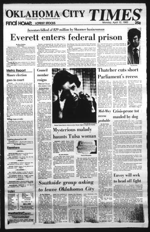 Primary view of object titled 'Oklahoma City Times (Oklahoma City, Okla.), Vol. 93, No. 43, Ed. 1 Monday, April 12, 1982'.
