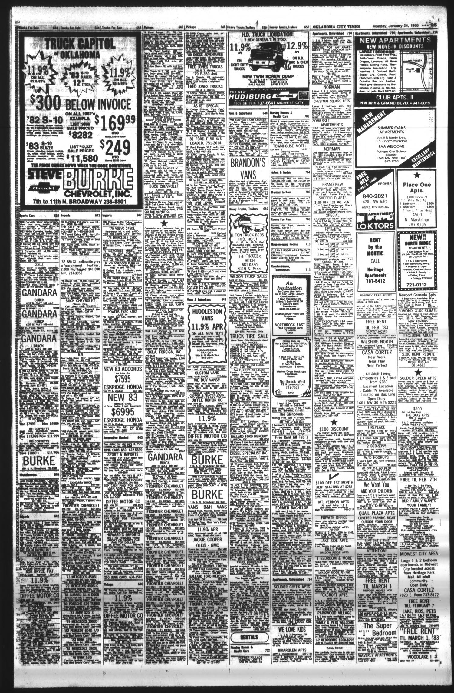 Oklahoma City Times (Oklahoma City, Okla.), Vol. 93, No. 289, Ed. 1 Monday, January 24, 1983
                                                
                                                    [Sequence #]: 25 of 124
                                                