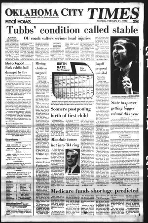 Oklahoma City Times (Oklahoma City, Okla.), Vol. 93, No. 313, Ed. 1 Monday, February 21, 1983