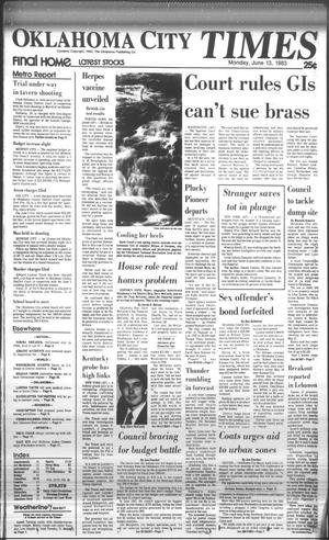 Oklahoma City Times (Oklahoma City, Okla.), Vol. 94, No. 96, Ed. 1 Monday, June 13, 1983