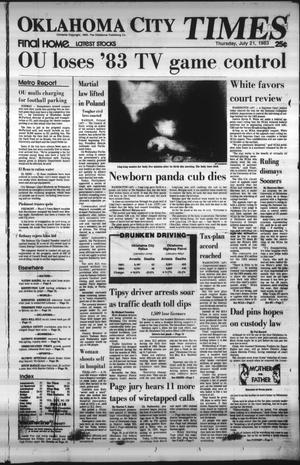 Oklahoma City Times (Oklahoma City, Okla.), Vol. 94, No. 129, Ed. 1 Thursday, July 21, 1983