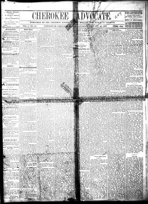 Primary view of Cherokee Advocate. (Tahlequah, Cherokee Nation, Indian Terr.), Vol. 5, No. 36, Ed. 1 Saturday, January 30, 1875