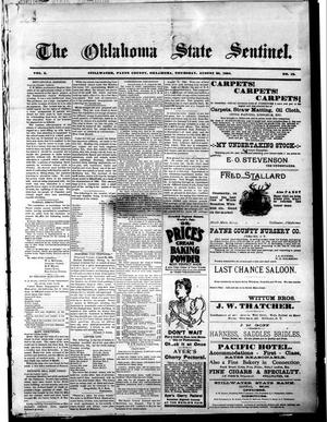The Oklahoma State Sentinel. (Stillwater, Okla.), Vol. 5, No. 16, Ed. 1 Thursday, August 30, 1894