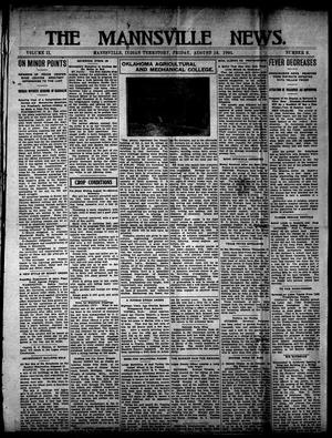 The Mannsville News. (Mannsville, Indian Terr.), Vol. 2, No. 8, Ed. 1 Friday, August 18, 1905