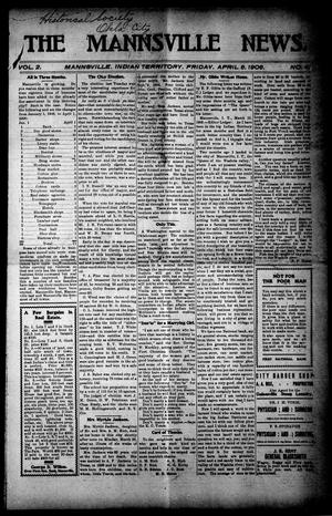The Mannsville News. (Mannsville, Indian Terr.), Vol. 2, No. 41, Ed. 1 Friday, April 6, 1906