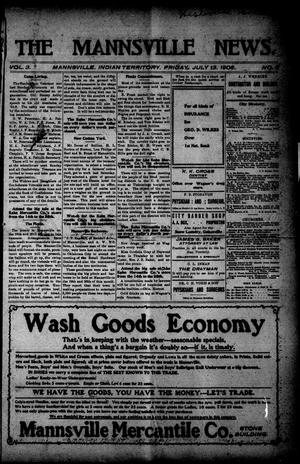 The Mannsville News. (Mannsville, Indian Terr.), Vol. 3, No. 3, Ed. 1 Friday, July 13, 1906